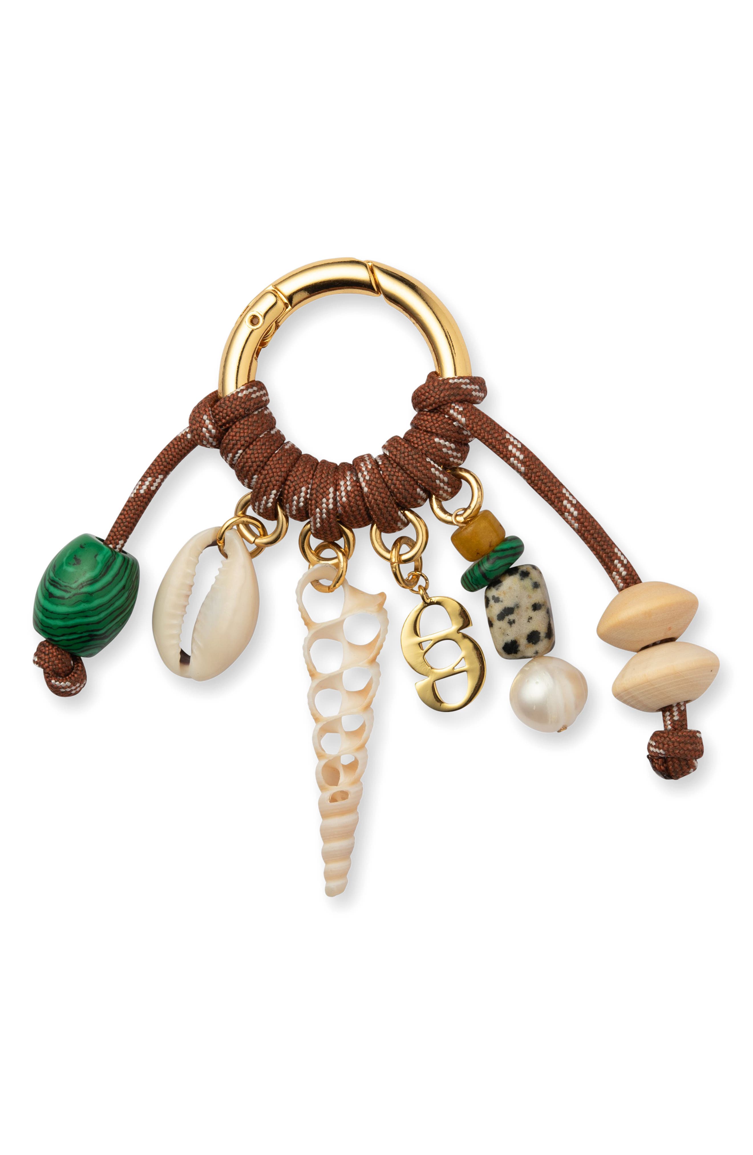 Alon Bag Charm, Main, color, IVORY MULTI