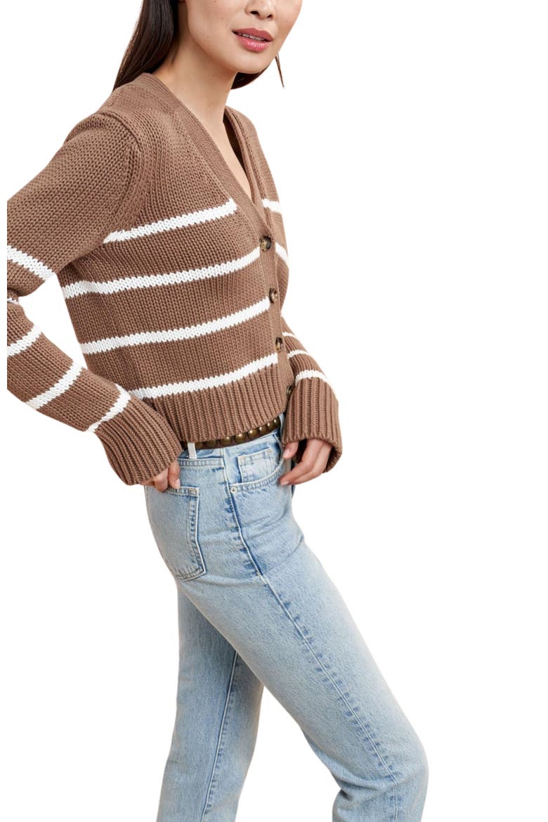 Mini Marina Cardigan, Alternate, color, Tan/Cream