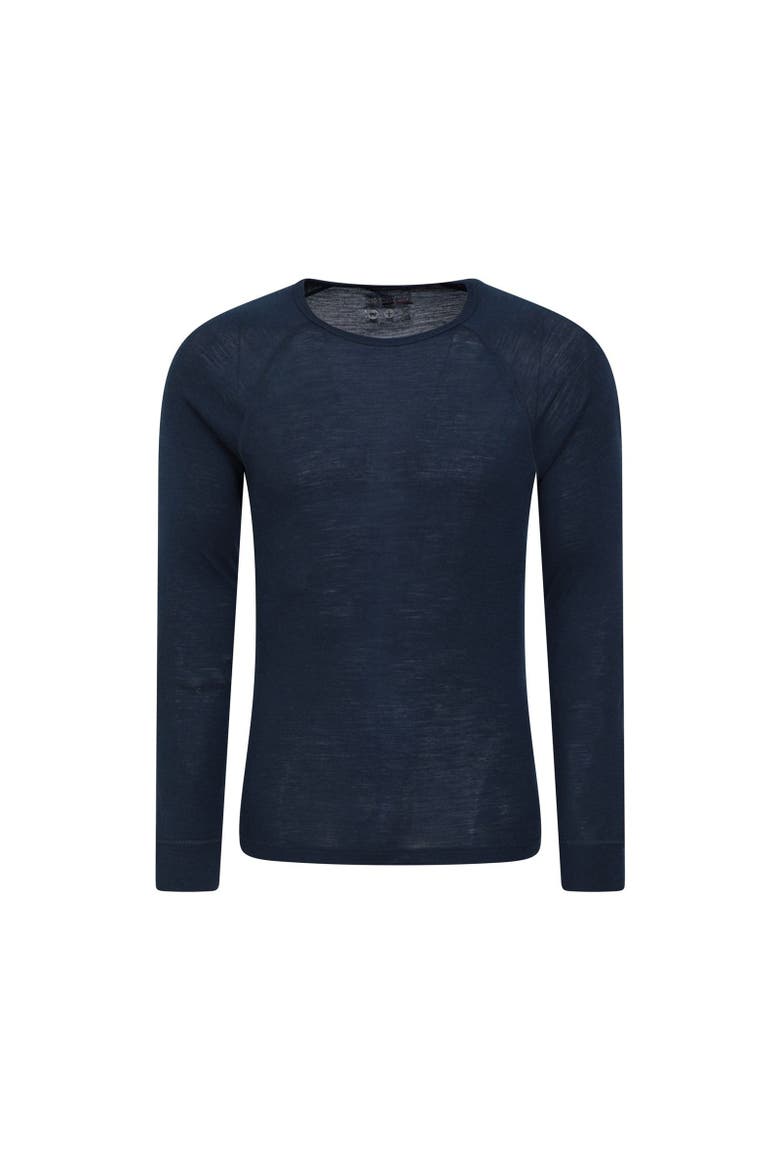 Merino Wool Thermal Top, Main, color, Navy