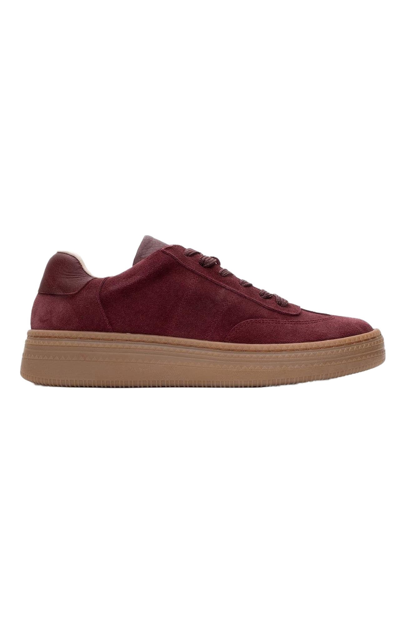 Fyore Leather Sneakers, Alternate, color, Burgundy Suede Leather