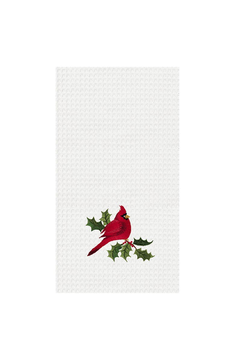 C&F Home Cardinal Waffle Weave Cotton Kitchen Towel, Main, color, 