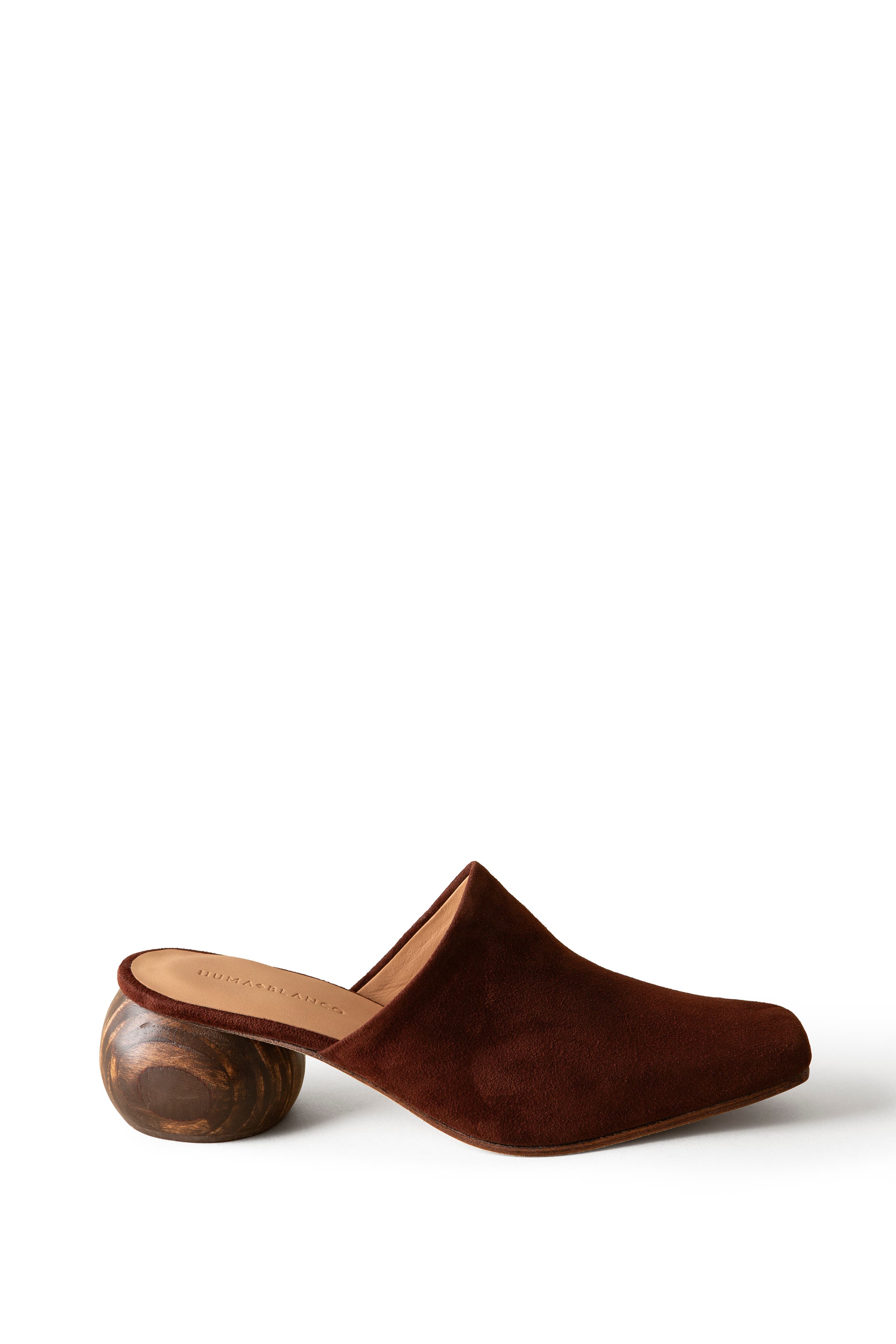 Huma Blanco Mina Mule, Alternate, color, Chocolate Suede