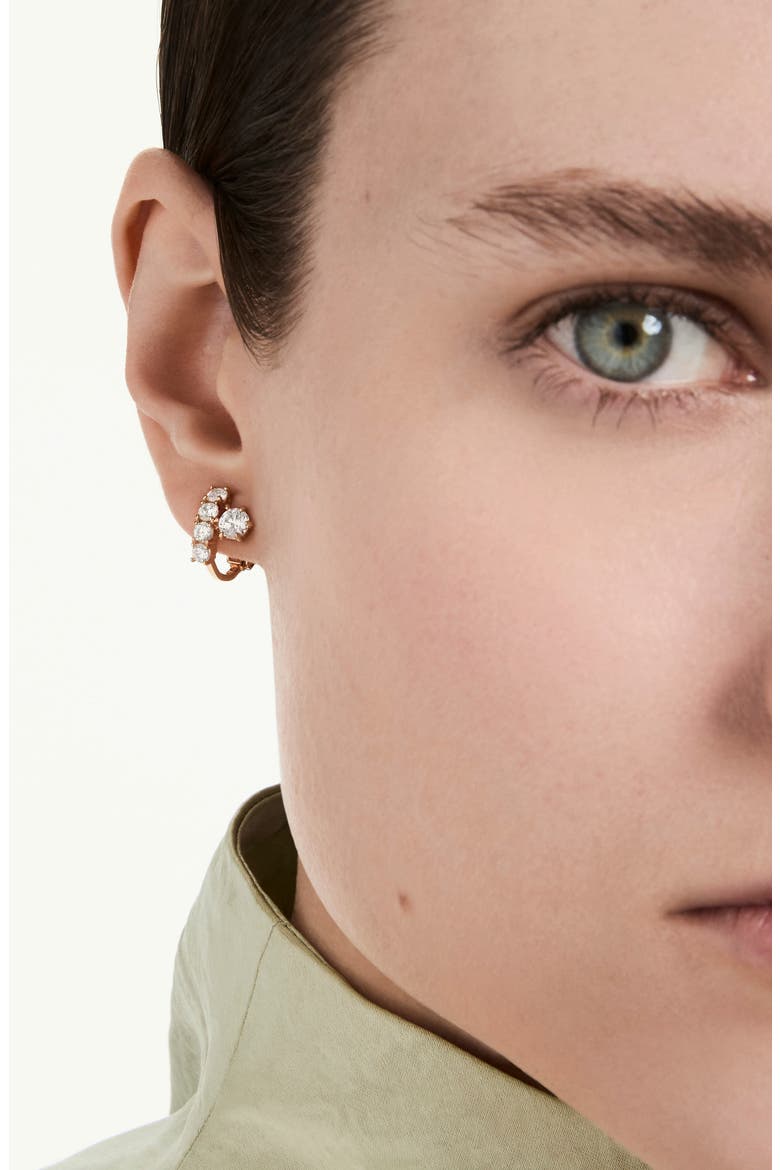 Matrix Clip-On Earrings, Alternate, color, WHITE ROSE GOLD