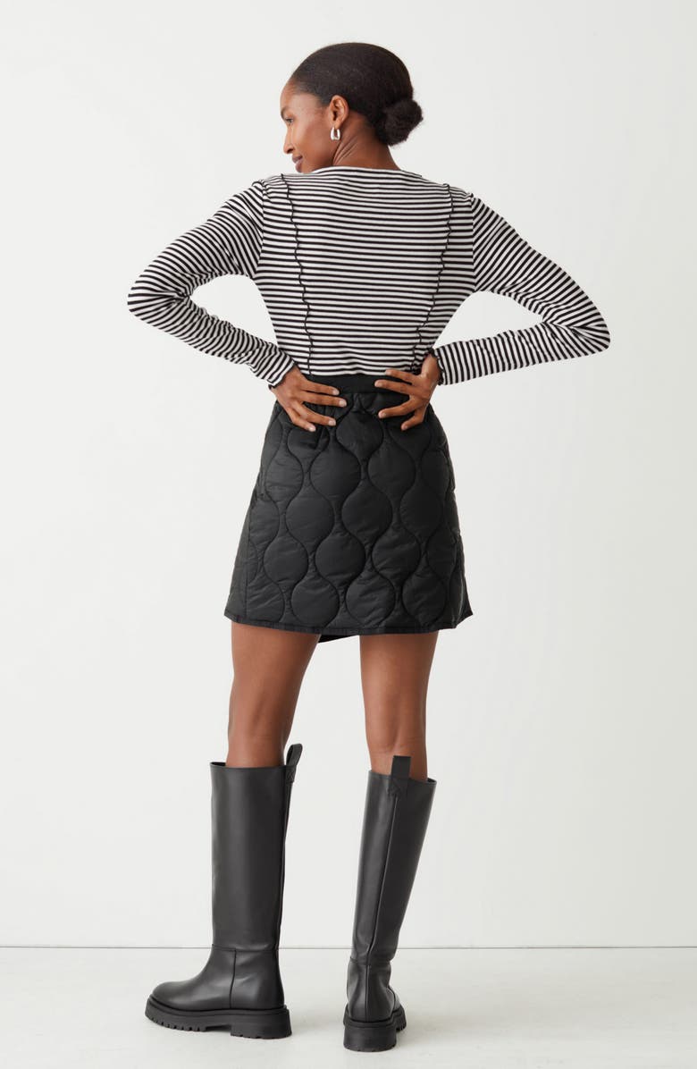 & Other Stories Quilted Skirt, Alternate, color, 