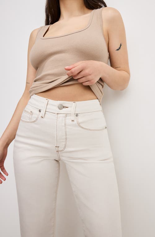 Good American Good Boy Split Hem Straight Leg Jeans