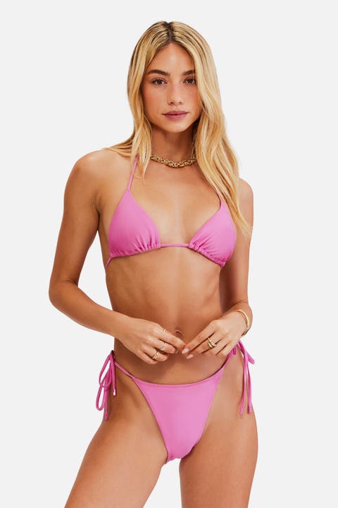 Le Triangle Tie Side Pattern Bikini Bottom