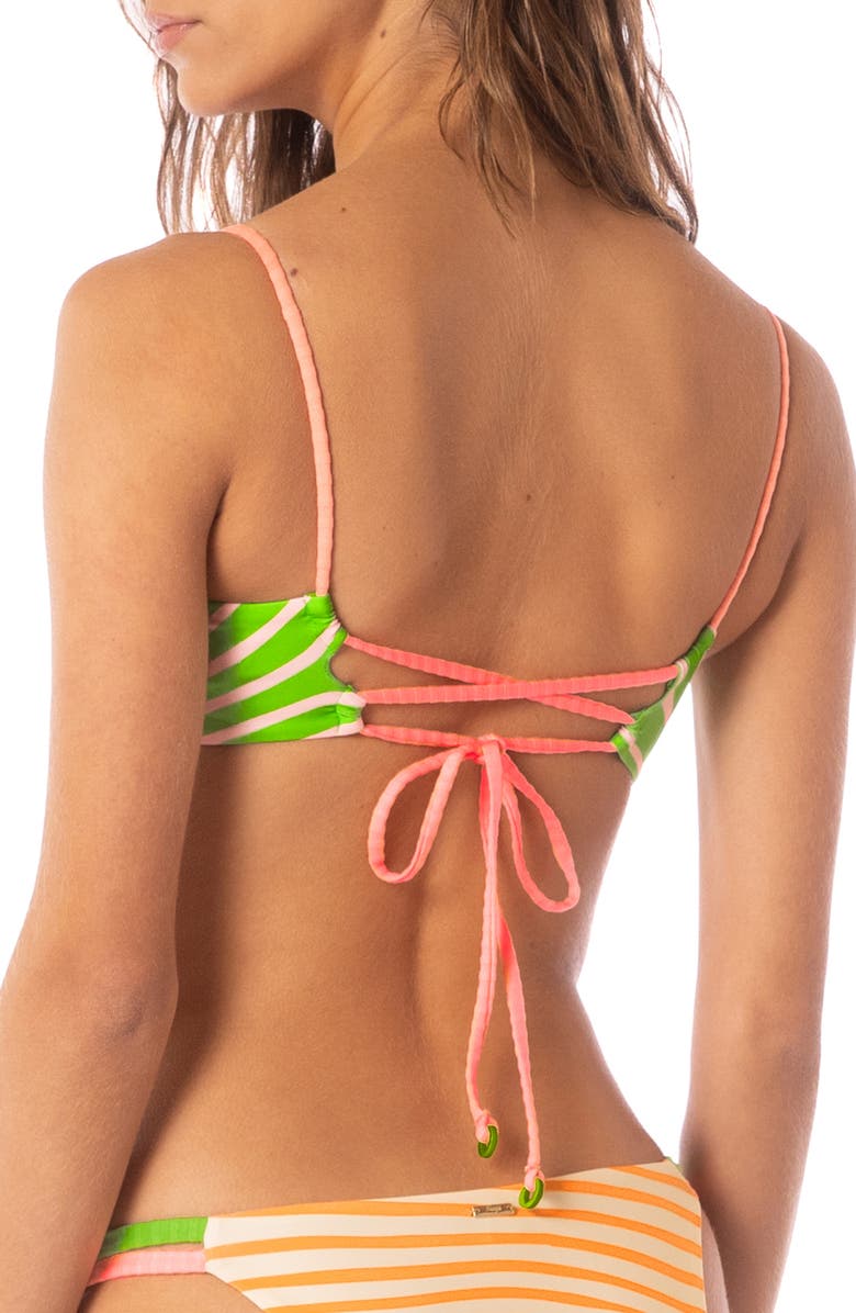 Maaji Victor Notch Reversible Bikini Top, Alternate, color, Green
