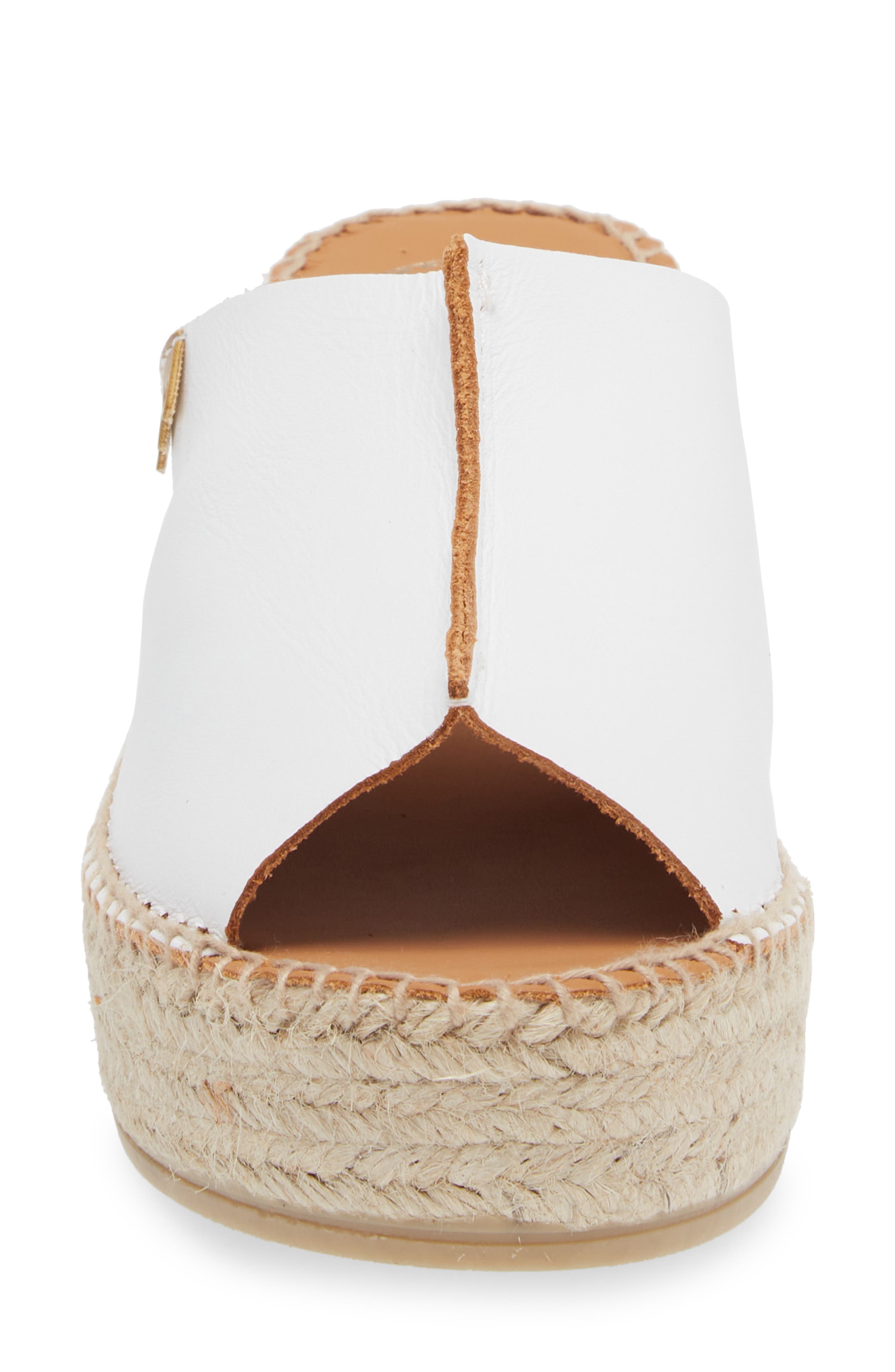 Ivonne Espadrille Platform Wedge Slide Sandal, Alternate, color, BLANC/WHITE