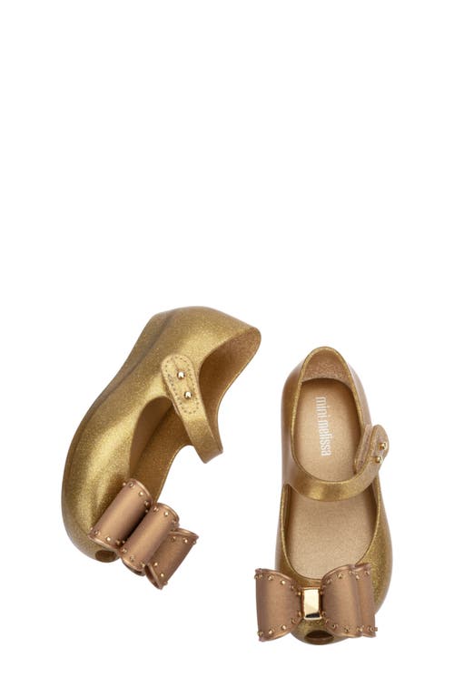 Melissa Kids' Ultragirl Classic Mary Jane Flat In Pearly Beige