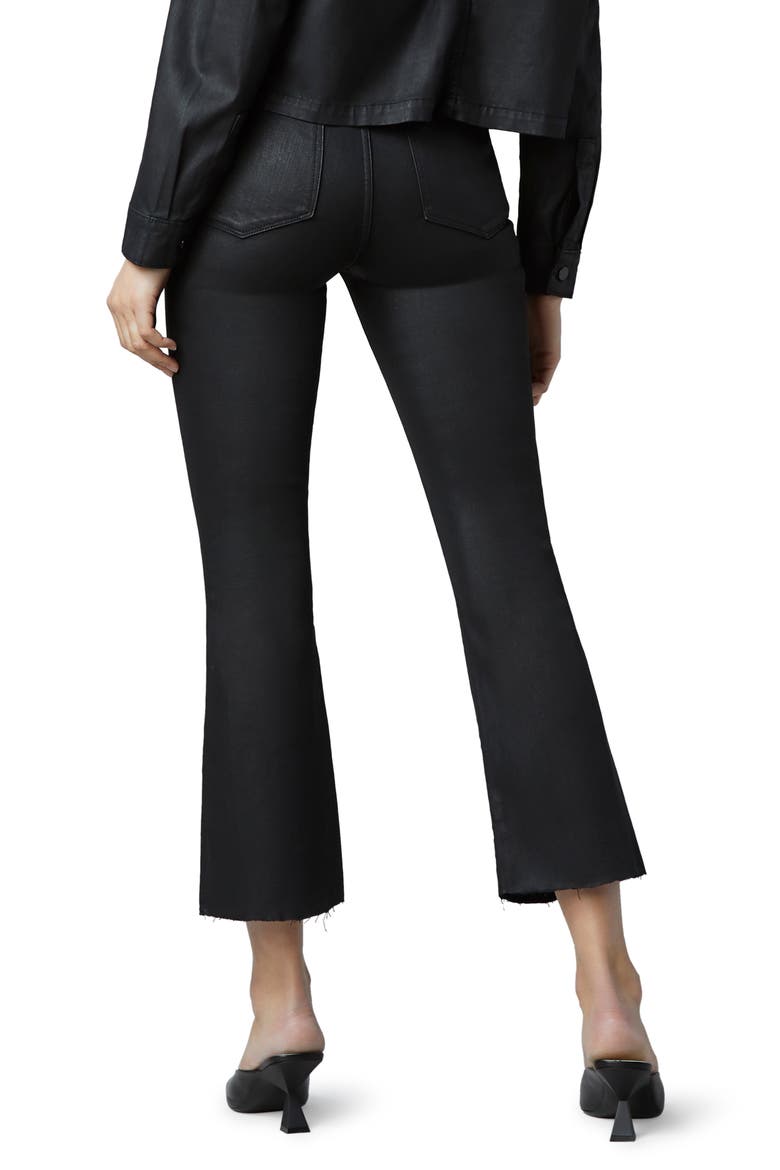 Bridget Instasculpt High Waist Crop Bootcut Jeans, Alternate, color, BLACK COATED RAW