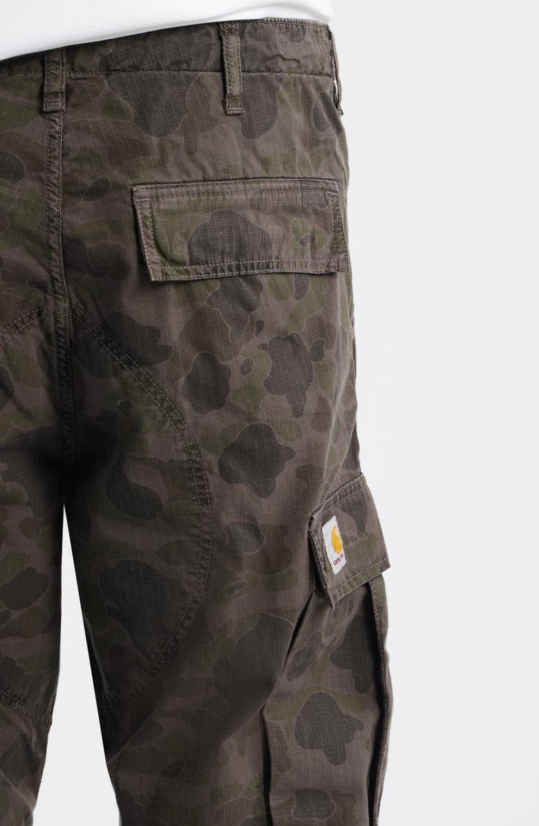 Carhartt Work In Progress Camo Cotton Duck Cargo Pants, Alternate, color, Camo Duck / Porph