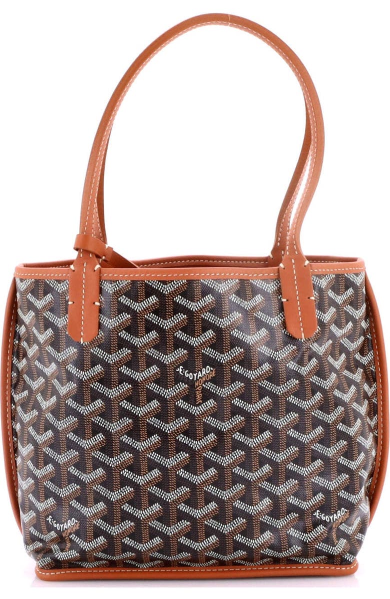 Pre-Owned Goyard Anjou Reversible Tote Coated Canvas Mini, Alternate, color, Brown