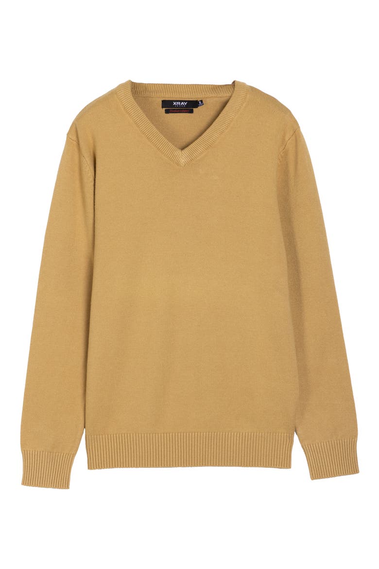 Kids' Basic V-Neck Sweater, Main, color, COPPER