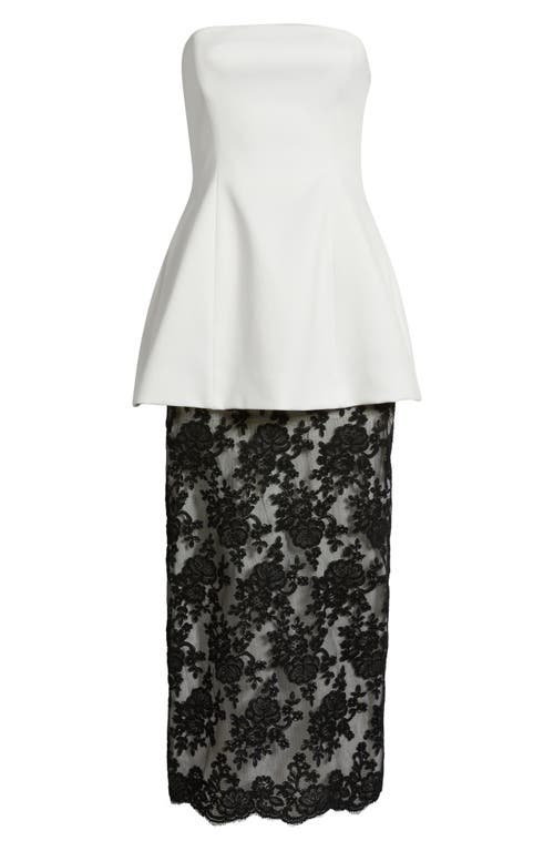 Delfi Collective Amaya Strapless Mixed Media Cocktail Dress In Multi
