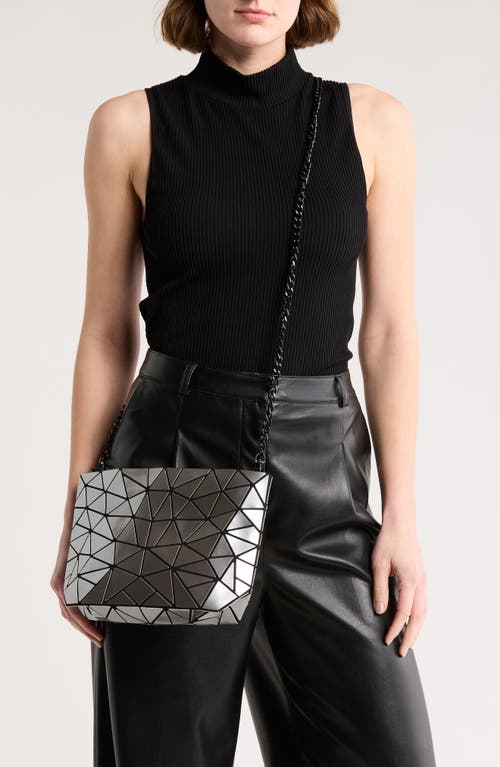 Patrizia Luca Slanted Square Convertible Clutch In Shiny Grey