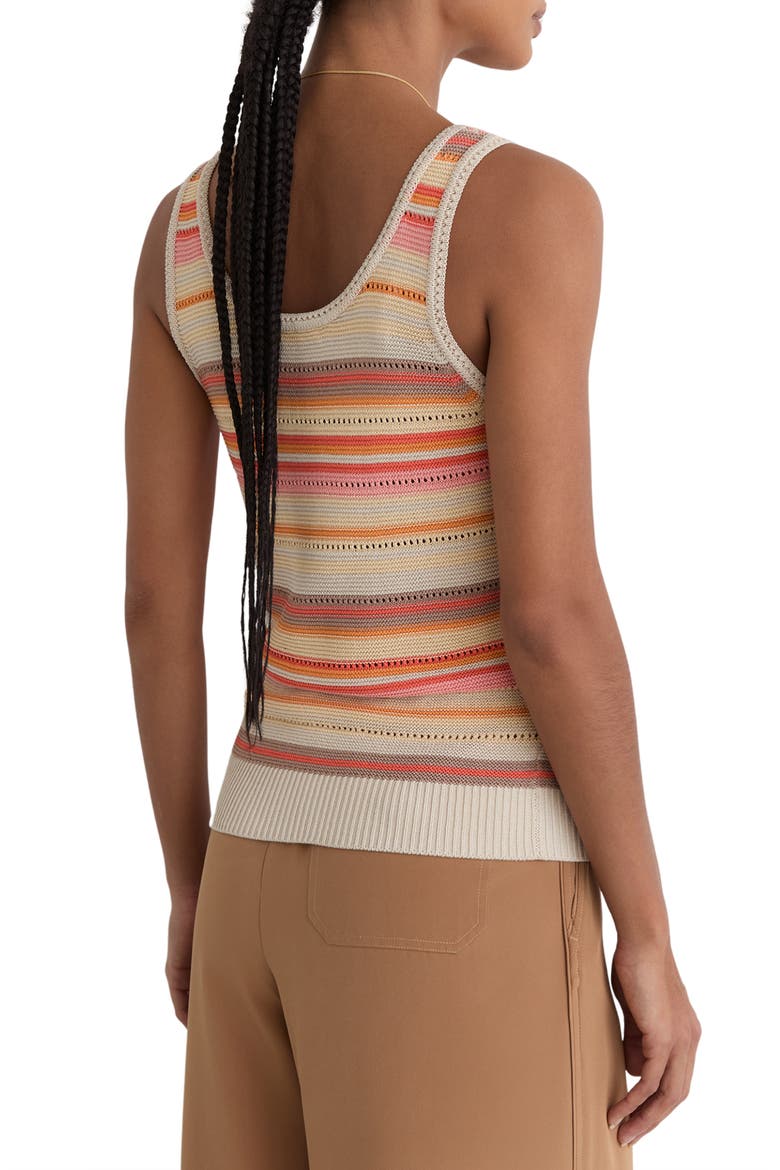 Miriam Striped Sweater Tank, Alternate, color, NEUTRAL/ CORAL