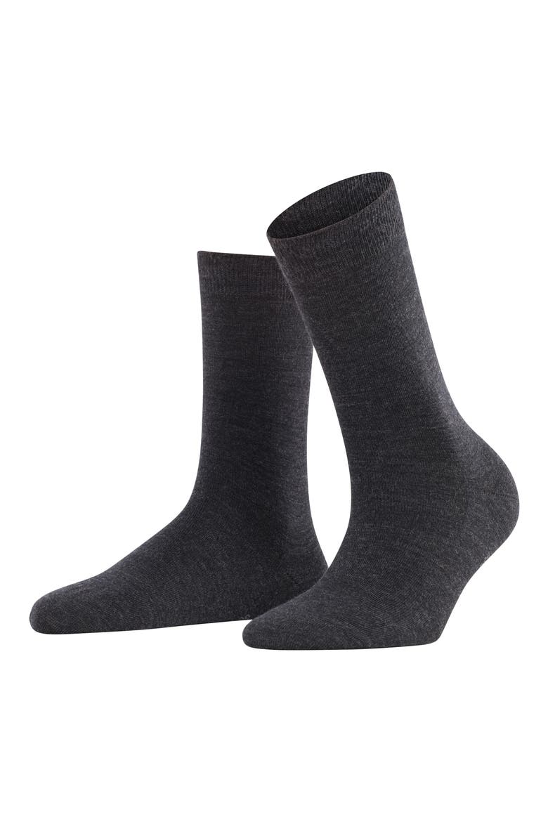 Soft Merino Crew Socks, Main, color, ANTHRA.MEL