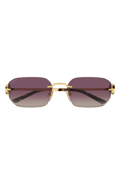 GG2228S 57mm Gradient Rectangular Sunglasses
