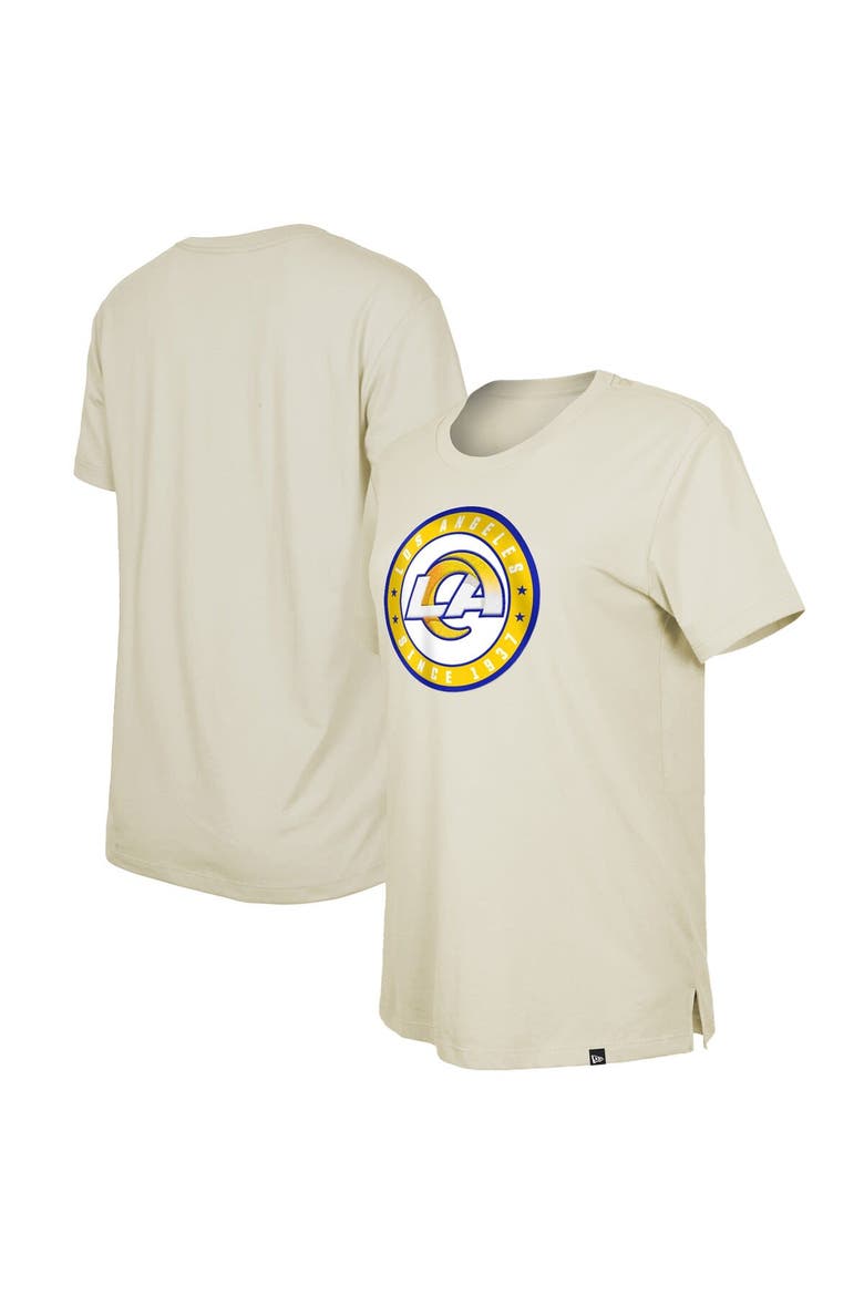 Women's New Era  Cream Los Angeles Rams 2023 NFL Draft T-Shirt, Main, color, Cream