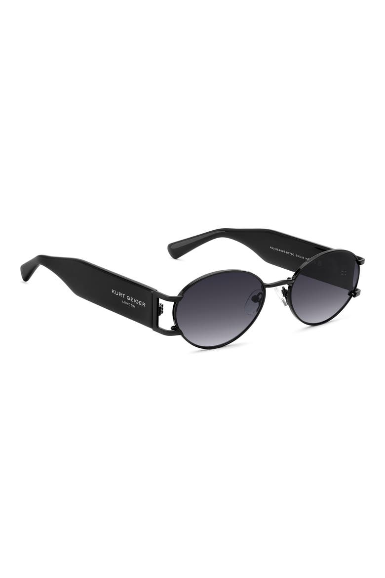 54mm Rectangular Sunglasses, Alternate, color, BLACK/ DARK GREY SF