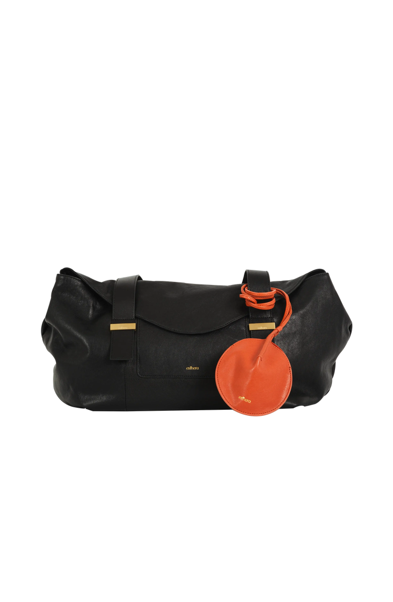 Esthera 7AM Leather Shoulder Bag, Alternate, color, Black