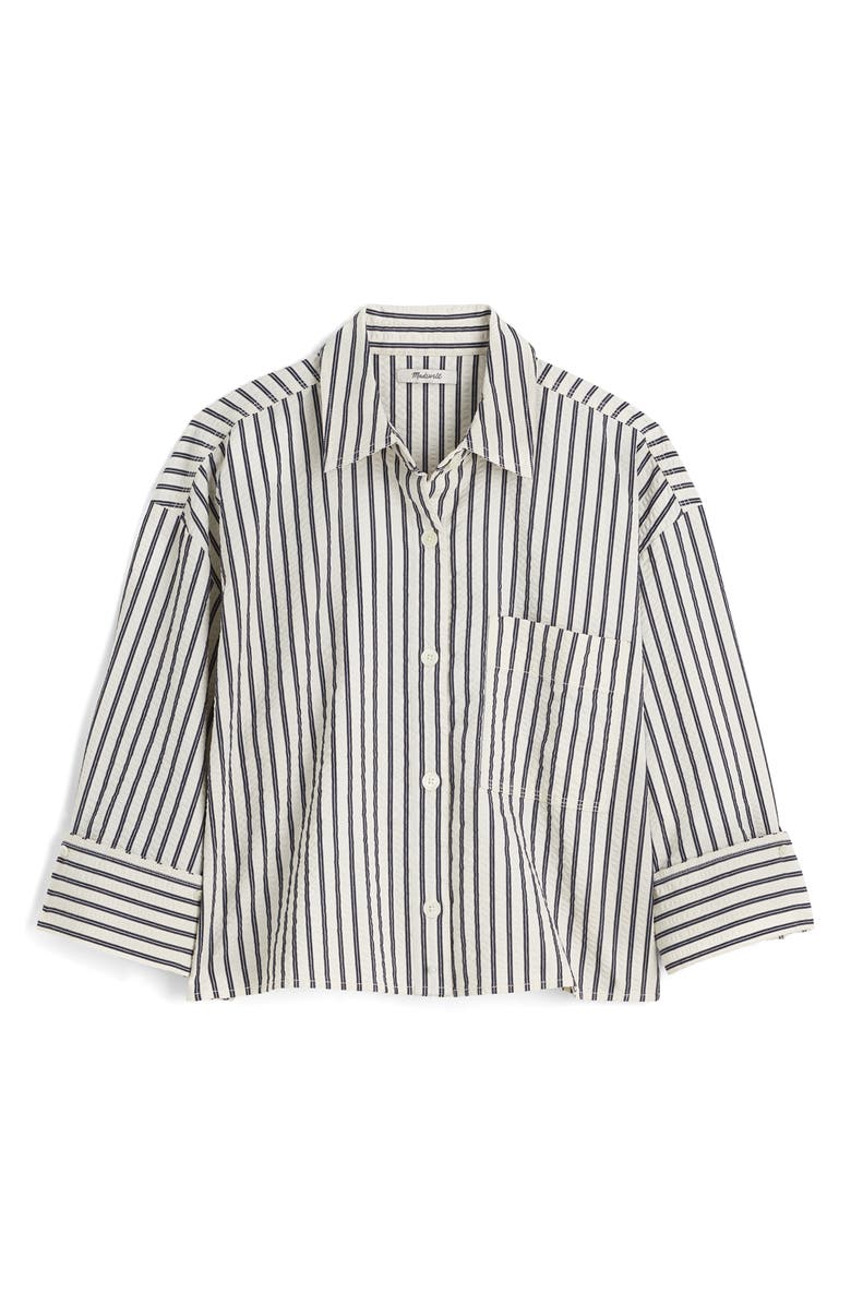 Straight-Hem Shirt in Seersucker