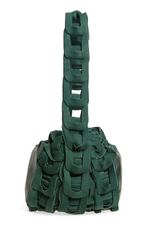 Sc103 Melon Leather Links Handbag In Botanic