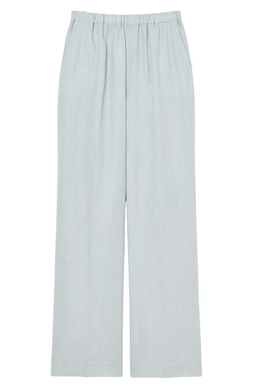 Shop Marina Rinaldi Rocco Wide Leg Linen Pants In Sage Green