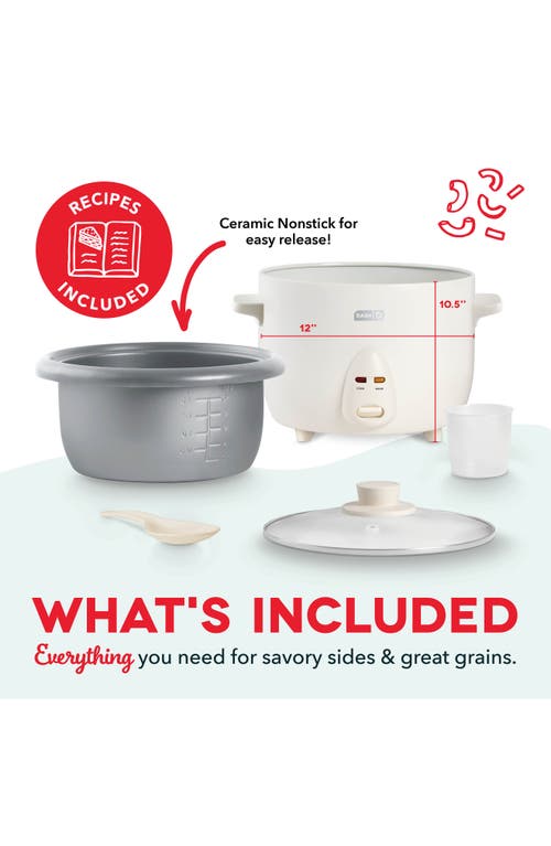 Dash Family Rice Cooker In White