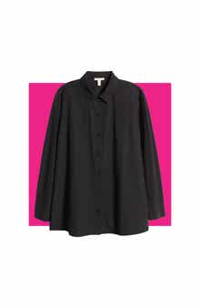 Classic Collar Easy Organic Cotton Button-Up Shirt
