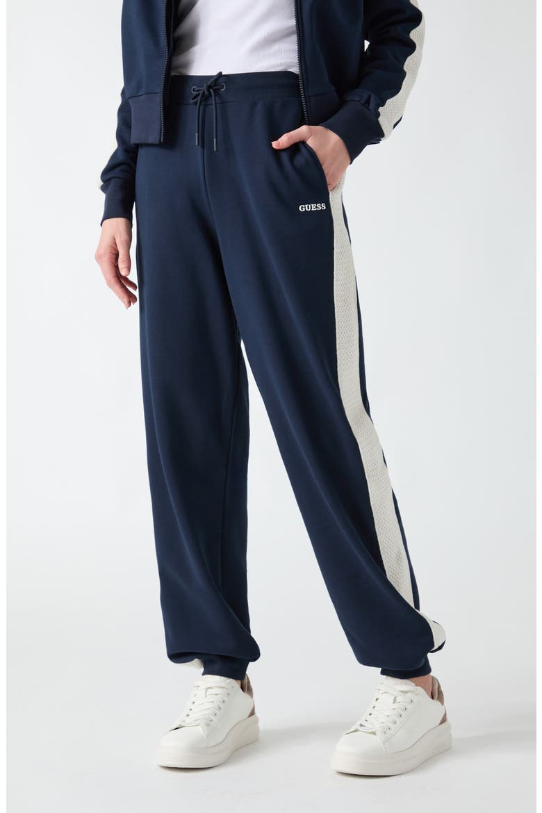 Phoebe High Rise Stripe Joggers, Main, color, DARING OCEAN