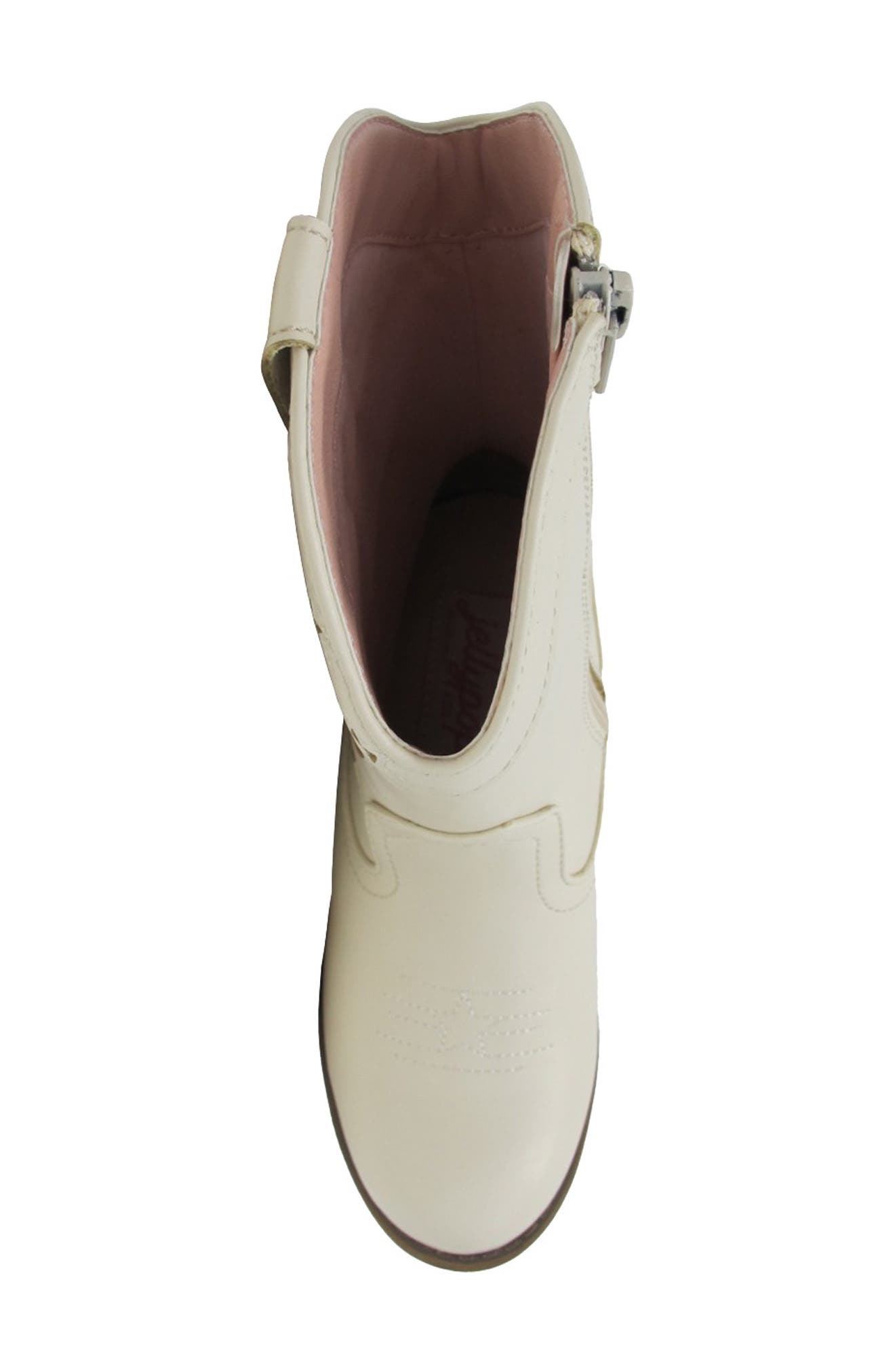 JELLYPOP Kids' Veronika Western Boot, Alternate, color, Off White Multi