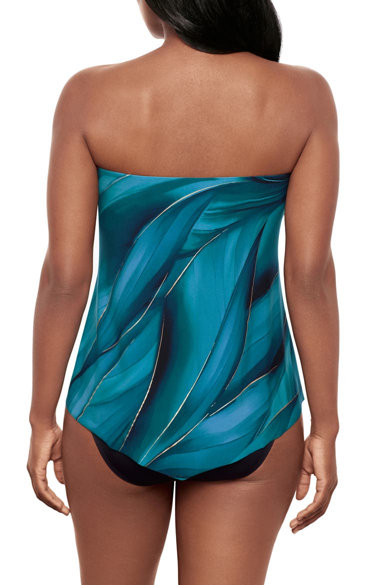 Maldiva Strapless Tankini Top, Alternate, color, BLUE MULTI