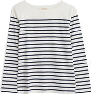 Seasalt Cornwall Sailor Stripe Long Sleeve Organic Cotton T-Shirt
