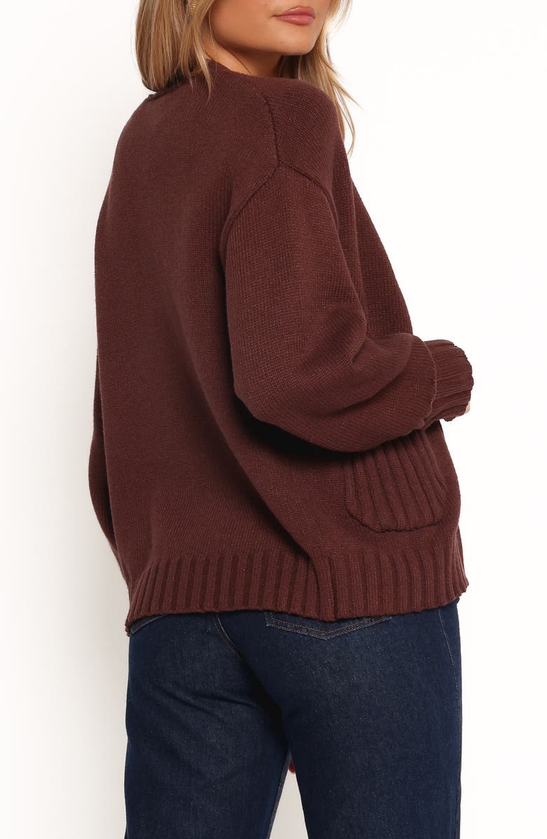 Petal & Pup Eden Button Front Cardigan, Alternate, color, Brown