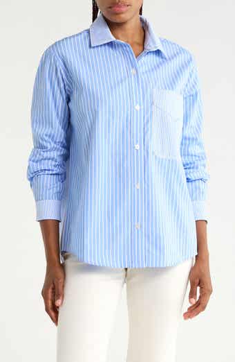 Stripe Oversize Button-Up Shirt