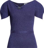 ST. JOHN Loretta Metallic Knit Sweater