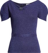 ST. JOHN Loretta Metallic Knit Sweater