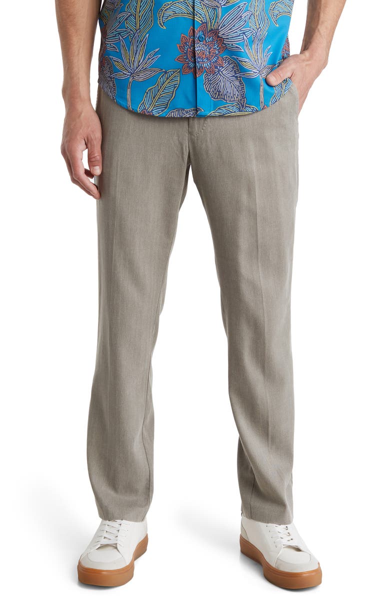 Tommy Bahama Havana Herringbone Authentic Silk Blend Straight Leg Pants, Main, color, 