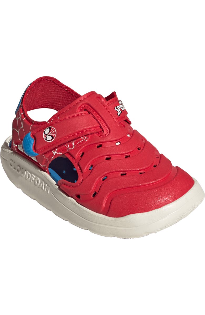 adidas x Disney Kids' Water Sandal, Main, color, Ruby/ White/ Bright Blue