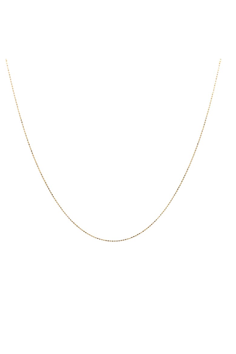 14K Yellow Gold 1mm Diamond Cut Moon Chain Necklace 16 Inch, Main, color, Yellow