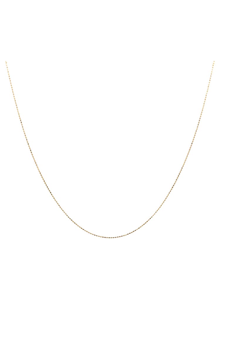 Ancona Jewelry 14K Yellow Gold 1mm Diamond Cut Moon Chain Necklace 16 Inch, Main, color, Yellow