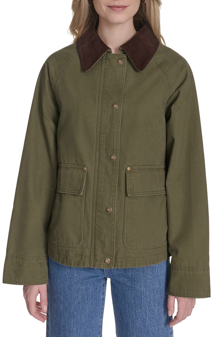 Shorty Barn Coat, Main, color, OLIVE