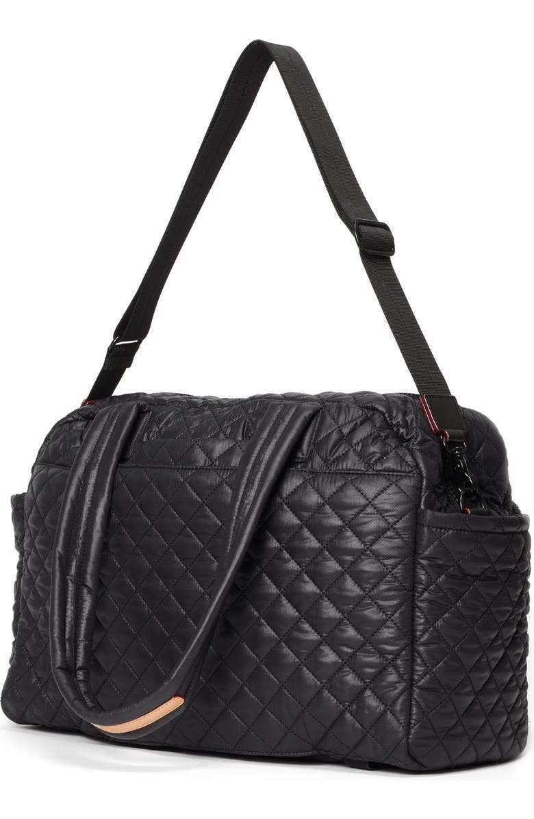 MZ Wallace Nik Quilted Water Resistant Nyon Travel Bag, Alternate, color, Black