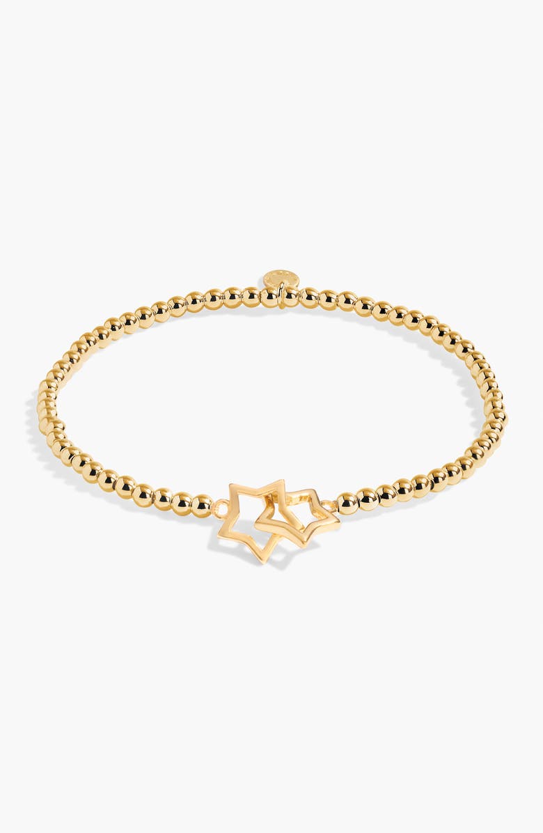 A Littles & Co A Little 'Always My Sister, Forever My Friend' Bracelet in Gold-Tone Plating, Main, color, Metallic Gold