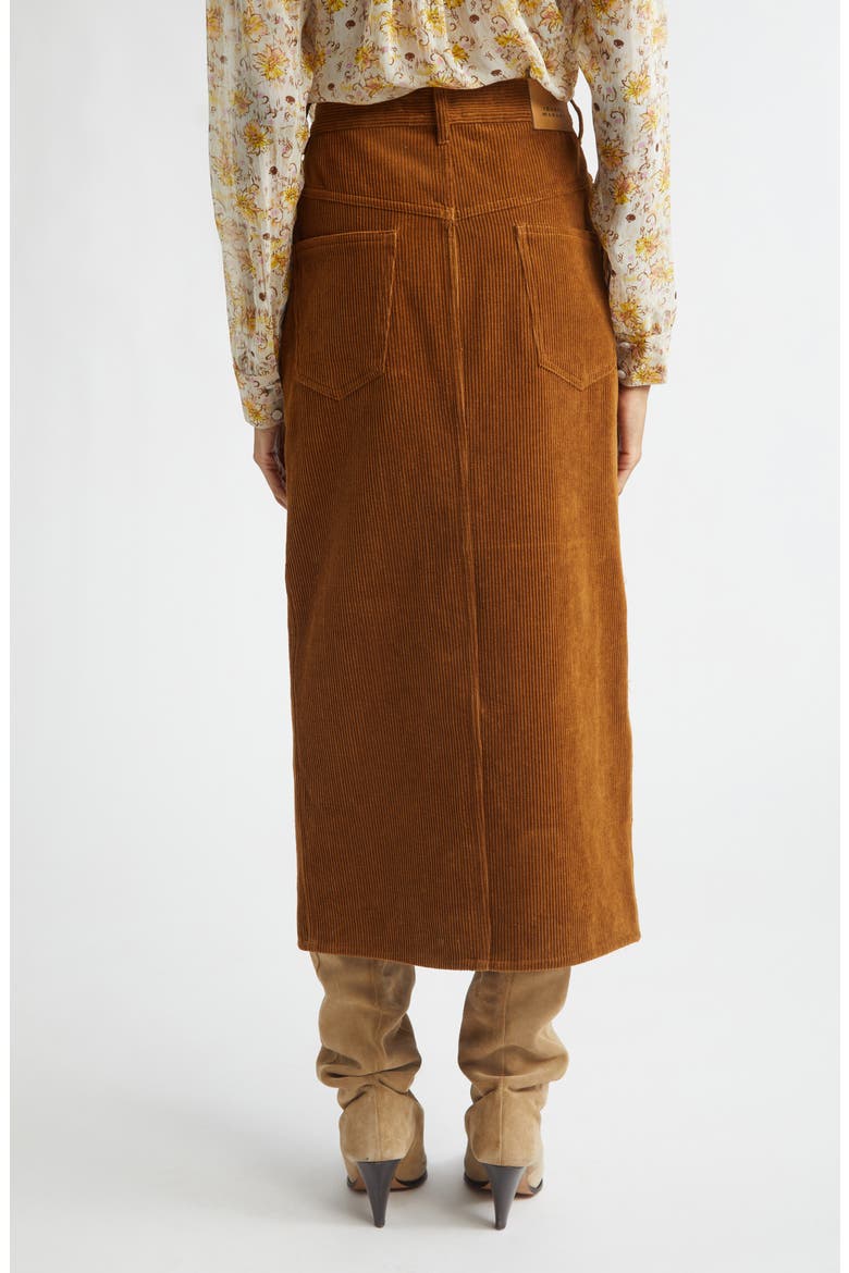 Odalie Corduroy Midi Skirt, Alternate, color, CARAMEL