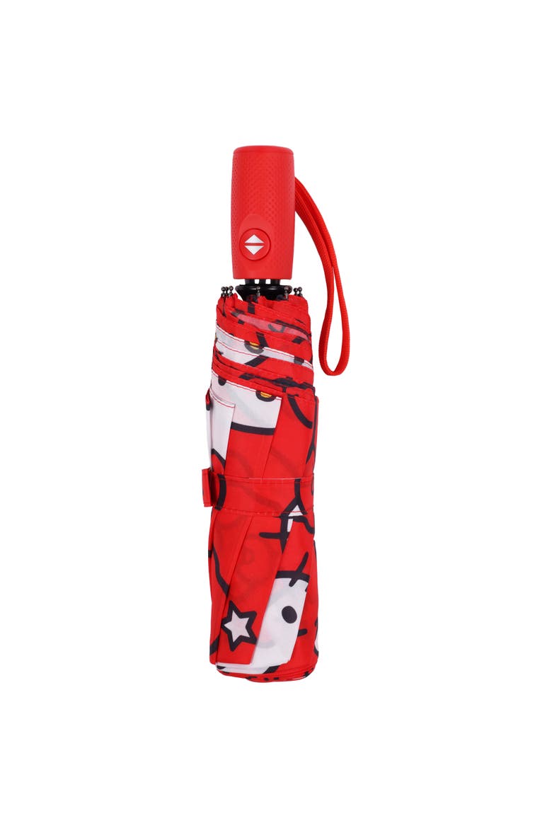 Apples Allover Print Umbrella, Alternate, color, RED