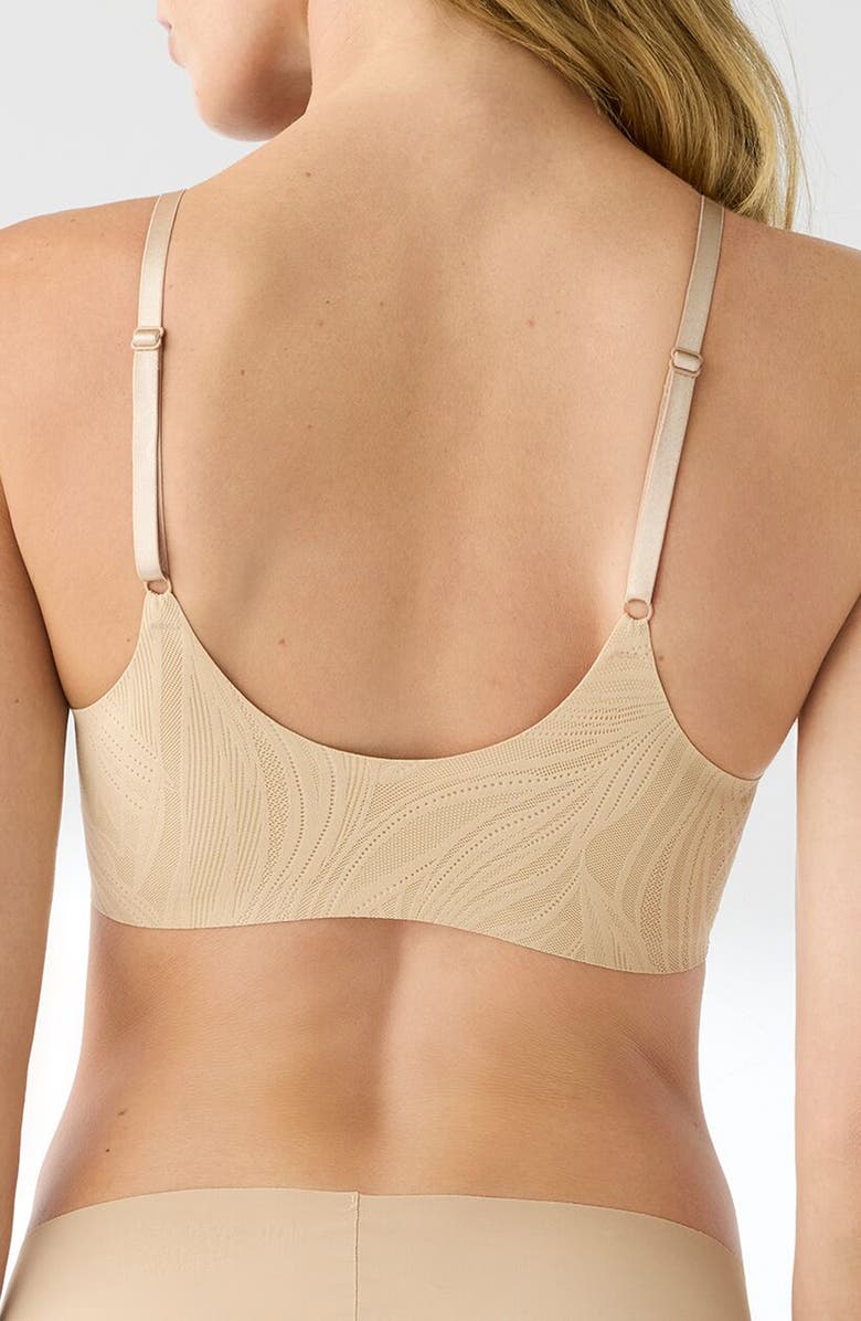 True & Co Lace Triangle Bralette, Alternate, color, Desert