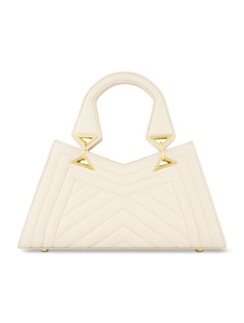 Quilted Napa Leather Angular Handbag