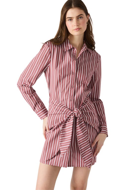 Steve Madden Alison Long Sleeve Shirtdress In Pink